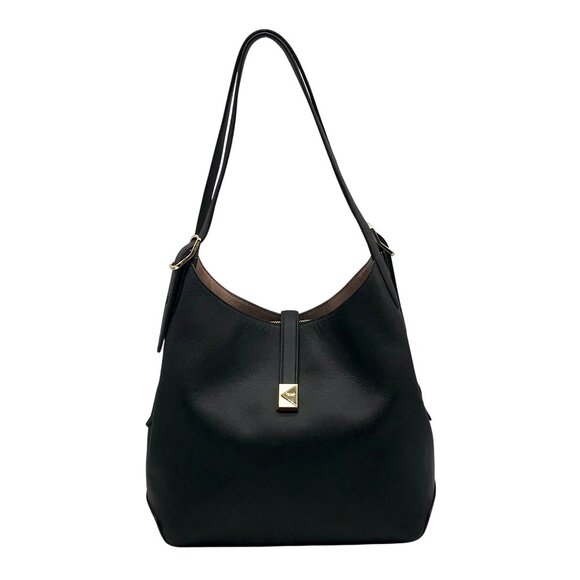 Kate Spade Black Pebbled Leather Deco Shoulder Bag - Picture 1 of 11